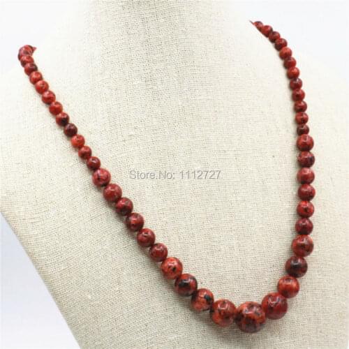 6-14mm Accessories Red Epidote Beads Lucky Stones Tower Necklace Chain Women Gifts DIY Fashion Jewelry Making Design Natural