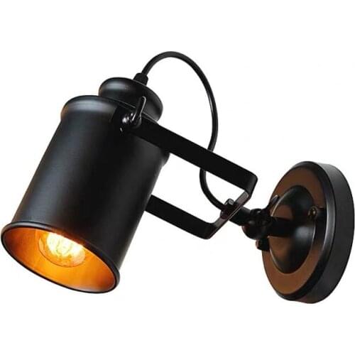 Loft Retro Wall Light Black Industrial Style Wall LED Lamp Hotel Corridor Wall Sconce American Country Bar Cafe LED Spotlights