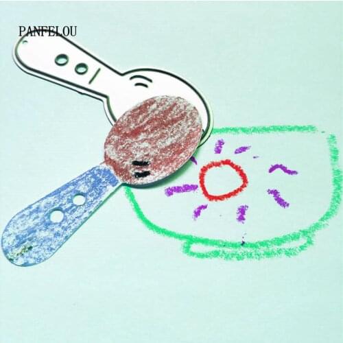 PANFELOU Baby spoons paper die metal craft stencils punch cuts dies cutting die Scrapbooking DIY Easter Halloween cards