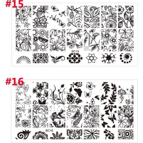 Nail art template polish makeup stamping Stamp plates case for nails tools powder false stainless steel mold Manicure Tools