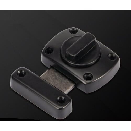 Left and Right Door Hasps Latches Black Sliding Door Lock Buckle Bolt Surface Mounted Small Latch Wall Mounted Hardware Fitting