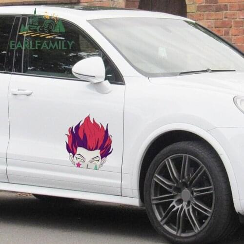 EARLFAMILY 26cm x 23.6cm for Hisoka Hxh Car Stickers Vinyl Sunscreen RV VAN Car Accessories Graphics Anime Decal Decoration