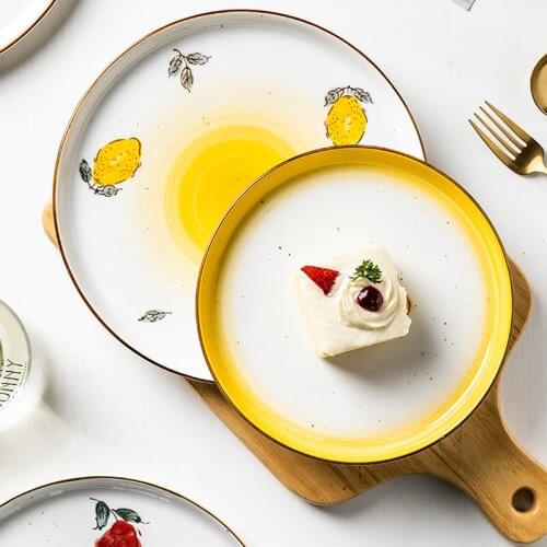 2021 Porcelain Dinner Plate Salad Plate Rice Bowl Hand-painted Round Bowl for Pasta Salad Porcelain Rice Bowl Kitchen Dinnerware