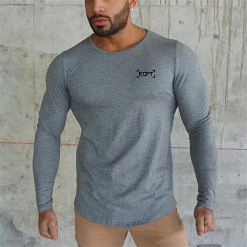Fitness T Shirt Mens Long Sleeve Tshirt Fashion 2021 Autumn Mens Brand Clothing Casual Slim Fit O-neck Cotton T shirt Homme Tees