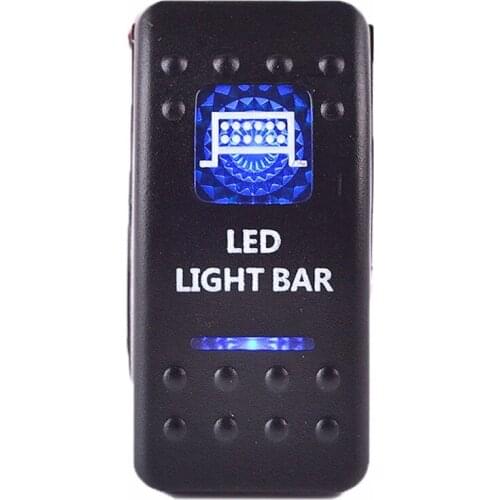 JanDeNing 12V 20A Bar Carling Bar Rocker Switch Blue LED Light Lamp Car Boat Sales