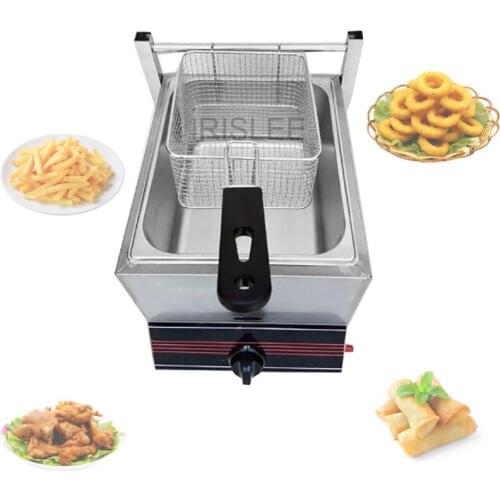 Gas Deep Tank Potato Chips Fryer Stainless Steel Fish Fried Gas Deep Fryer Oven One Tank Two Tanks With Baskets