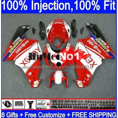 OEM Bodywork For DUCATI 749 999 S R 749R 999R Body 123MC.58 red white 749-999 2005 2006 749S 999S 05 06 Injection Fairing kit