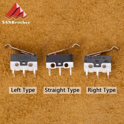 3D Printer Mechanical Limit Switch 10pcs/lot 1A/125VAC Endstop Micro Switch for Prusa I3 Delta Kossel Makerbot Printer