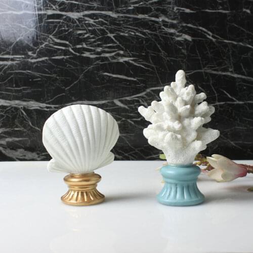 Nordic Jane Resin Shell Coral Creative Decoration Synthetic Resin Plant Desktop Decoration Crafts Home Decoration Accessories
