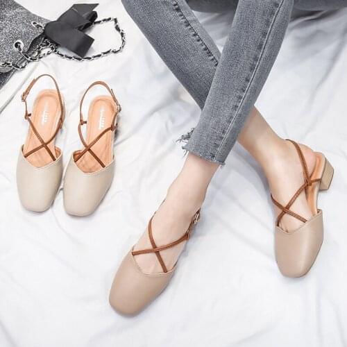 2020 new Spring/Summer sandals womens Korean fashion cross lacing womens shoes chunxia casual grandma shoes sandal women