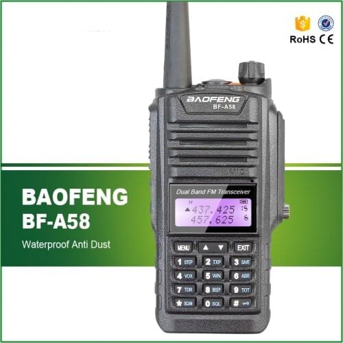 New Arrival 100% Original 5W Dual Band VHF UHF IP-57 Waterproof Ham Amateur Radio Transceiver BF-A58