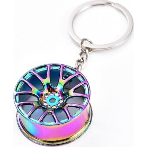Wheel Rim Key Chain Luxury Aluminum Car Key Ring Keychain for Man Women