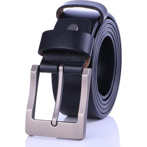 New Men belts designer high quality genuine cowskin leather pin alloy buckles belt man Skin strap Jeans girdle for male n24