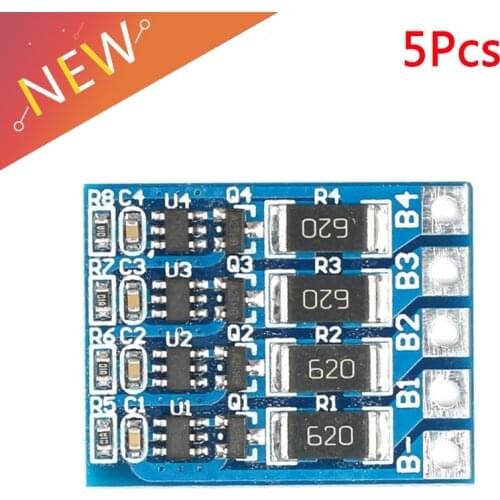5Pcs 4S 14.8V/16.8V 18650 Polymer Lithium Battery Balanced Function Board PCB Discharge Shunt Balance 4.2V 66mA DIY
