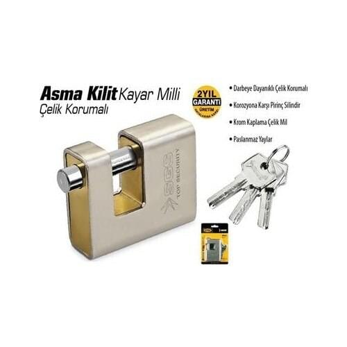 Sgs Steel Protected Sliding Milli Padlock 70Mm Sgs1370 (1 Pcs)