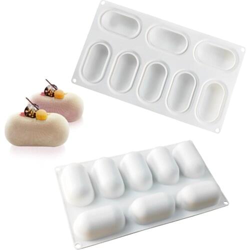 1PCS Silicone Pillow Shape Mold For Baking Chocolate Dessert Ice-Creams Mousse Mould Cake Decorating tools Ice Creams