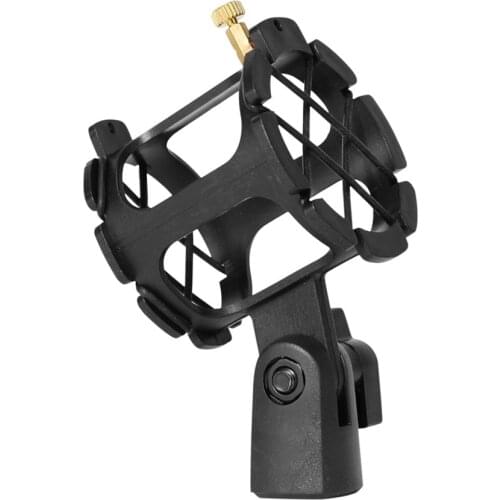 Microphone Shock Mount Clip Universal Mic Holder Stand Anti Vibration Shock Mount for Shotgun Mic Interview Recording