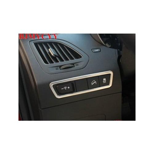 BJMYCYY Automobile headlight switch stainless steel decoration light box for Hyundai ix35 2010-2015