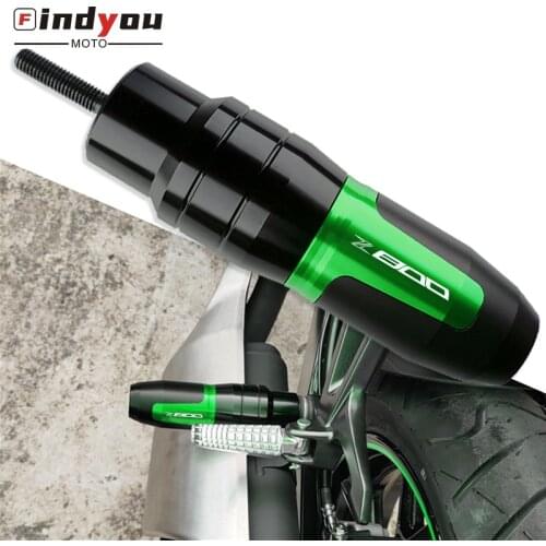 For Kawasaki Z800 Z800E version Motorcycle CNC Black Aluminum Crash Pad Exhaust Slider proctection Crash Protector