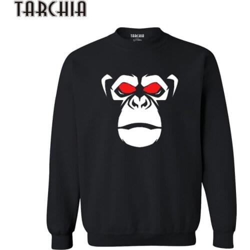 TARCHIA Men Hoodies 2021 Cheap Monkey New Printed Long Sleeve Cotton Pullovers Sweatshirts Male Hip Hop Tops Plus Size
