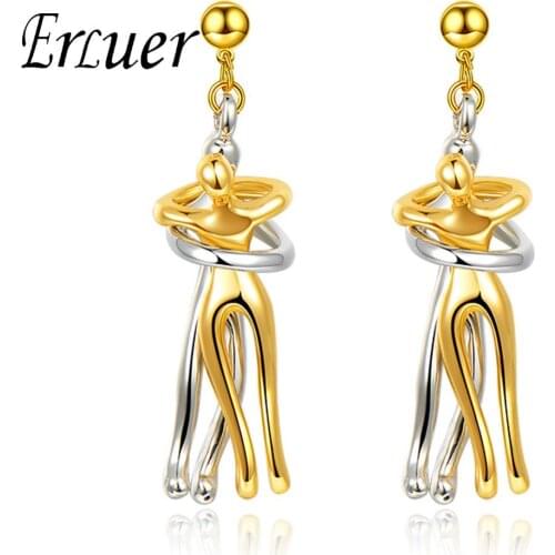 ERLUER hot Dangle Earrings for women Fashion Wedding Embrace love Palm Jewelry Girl charm summer earring engagement jewellery
