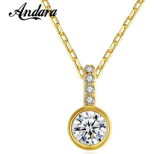 Genuine S925 Sterling Silver Necklace Delicate Micro-inlaid Zircon Pendant Necklace for Woman Jewelry Wedding Gift