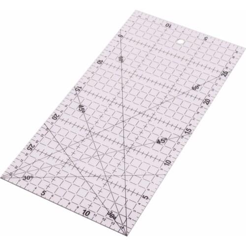 1 Pcs 30x15x0.2cm School office student drawing ruler Patchwork Ruler Acrylic transparent DIY hand Sewing Tools Rulers