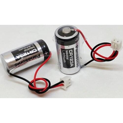 10pcs/lot New Original Panasonic 3V CR123A CR17345 DL123A Battery with plug special water meter, electricity meter and gas meter