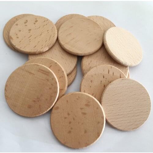 100pcs Natural Wood Slices 1.96 Inch Wood Crafts Natural Round Wood Slices DIY for Birthday Party Table Numbers Wedding Painting