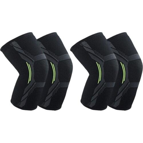 2Pcs Breathable Basketball Football Sports Kneepad High Elastic Volleyball Knee Pads Brace Training Knee Support Protect - S & X