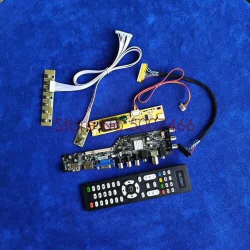 30 Pin LVDS for HSD170MGW1/HT190WG3/M190MWW3/M190MWW4 1440*900 2CCFL panel USB VGA signal digital DVB LCD control board kit