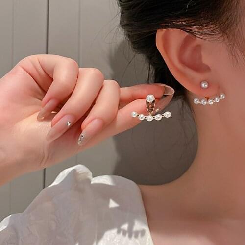 925 silver needle fashion jewelry with personality double-sided earrings with temperament earrings female daily gifts wholesale