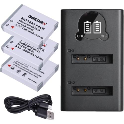 NB 6L Battery and Charger with Type-C Port for Canon NB-6L NB-6LH Battery, PowerShot SX170 IS, SX710, sx700, SX270 HS, Sx530