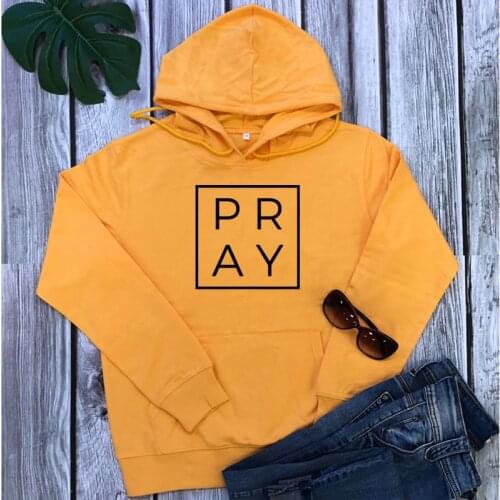 Pray Blessed Women Fleece Hoodies Causal Festival Graphic Pullovers Bible Verse Pink Jumper Religious Tops Clothes Dropshipping