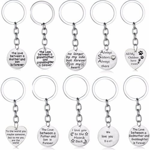 Gifts For Her Mom Mum Sister Daughter Family Presents Keychain Keyring Charm Mothers Day Fathers Day Gifts Birthday Key Chains