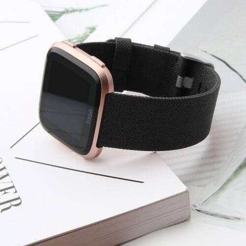 Canvas Nylon Watch Strap For Fitbit Versa 2 Band Woven Fabric Watchbands For Fitbit Versa /Lite Bracelet Wristband