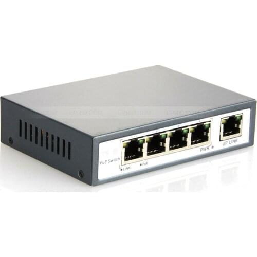 End-Span 1,2+/3,6- IEEE802.3af 5 Ports 4 PoE Switch 65W 10/100M IP Cameras