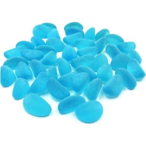 500G/Bag Aquarium Bottom Stone Ornament Cashew Shape Glass Crystal Fluorescent Stone Turtles Fish Tank Landscaping Decoration