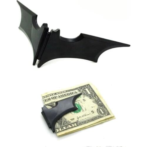 Fashion Mens Stainless Steel Batwing Bat Slim Id Card Folder Cash Money Clip Holder Magnetic Id Holder Wallet For Men Women