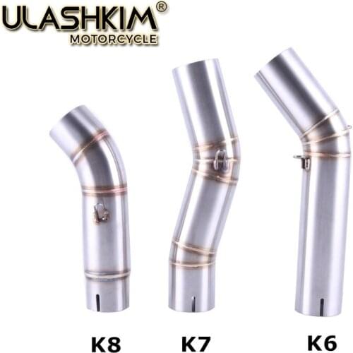 Motorcycle Full Exhaust Middle Pipe Slip On For Suzuki GSXR600 Gsxr700 Gsxr750 K7 GSX R700 R750 R600 GSXR 600 750 2008 To 2010