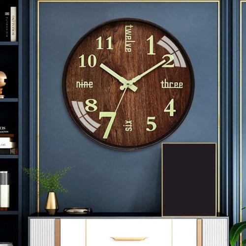Wall Clock Luminous Number Hanging Clocks Quiet Dark Glowing Wall Clocks Modern Watches Home Decor Modern