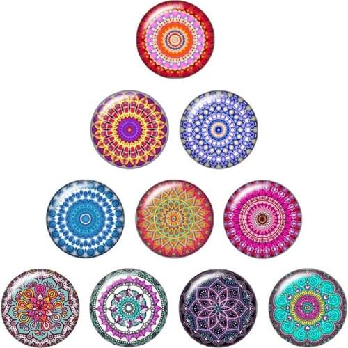 New Beauty pattern 10pcs 12mm/16mm/18mm/25mm Round photo glass cabochon demo flat back Making findings ZB0492