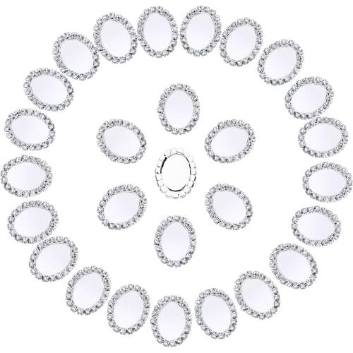 Oval rhinestone cap inner 13X18mm 100PCS