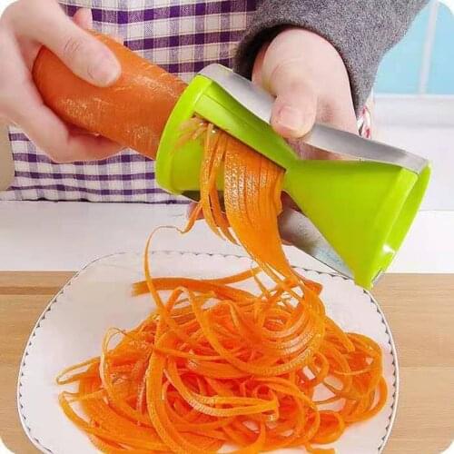 Portable Spiralizer Vegetable Slicer Handheld Spiralizer Peeler Stainless Steel Spiral Slicer for Potatoes Zucchini Spaghetti