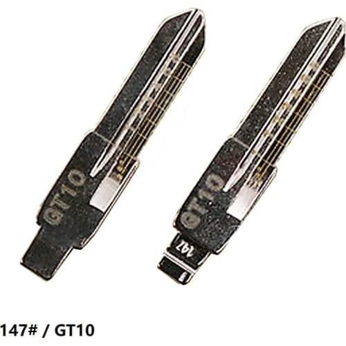 GT10 Engraved Line Key Blank 147# Scale Shearing Teeth key blade for IVECO car key
