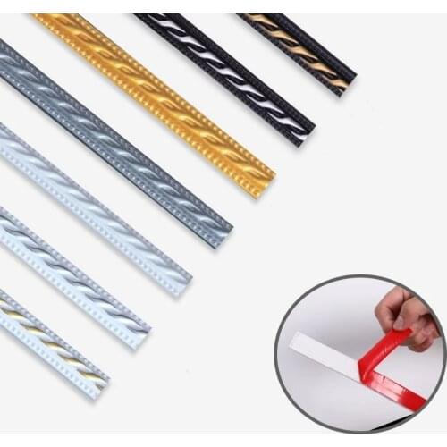PVC Self-adhesive Skirting Plaster Line Waterproof Soft Wall Sticker For DIY Door Mirror Frame TV Background Ceiling Home Decor