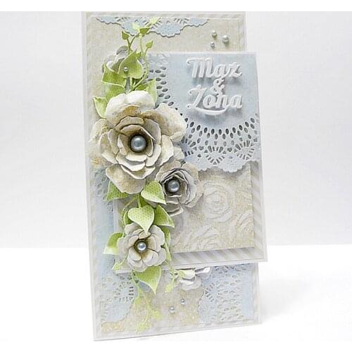 Maz&Zona Metal Cutting Die Polish Word Paper Card Photo Making DIY Handicraft Scrapbooking Template Embossing Stencil Decoration