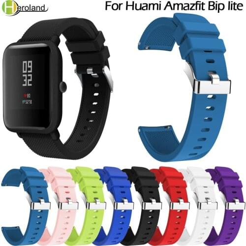 20mm Silicone sport Strap For xiaomi Huami Amazfit Bip lite Watchband For Amazfit GTS / GTR 42mm Replacement Wristband Bracelet