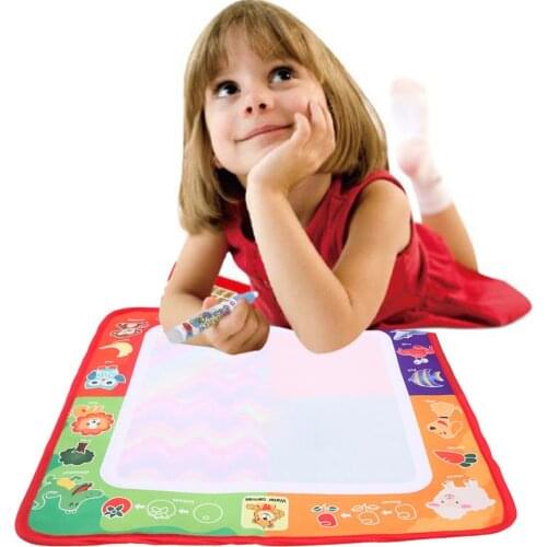 Animals Magic Water Drawing Cloth Board with Graffiti Painting Pen Water Painting Mat Kids Educational Painting Drawing Toy