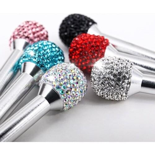 1pair Rhinestone Universal Car Truck Interior Door Lock Knob Pull Pins Aluminum Alloy Bling Diamond Auto Security Door Lock Pins